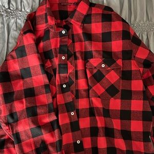 Mens Big and tall Buffalo plaid long sleeve shirt